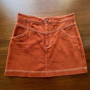 Terracotta brown Zara mini skirt size M